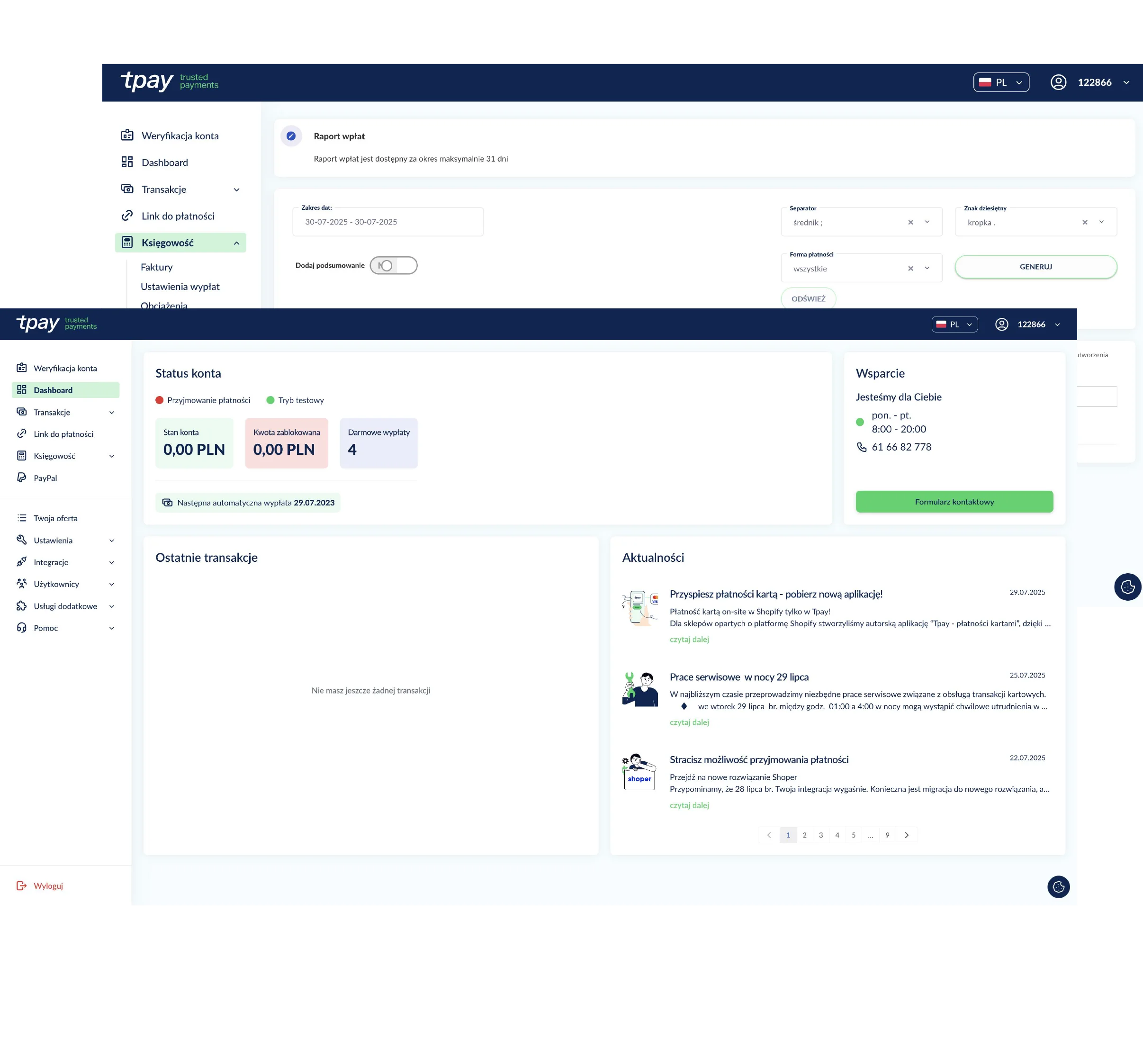 wygodny panel administracyjny